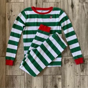 Carter's Christmas Thermal Long Sleeve and Pant Pajama Set  Red Accent SZ 10/10A